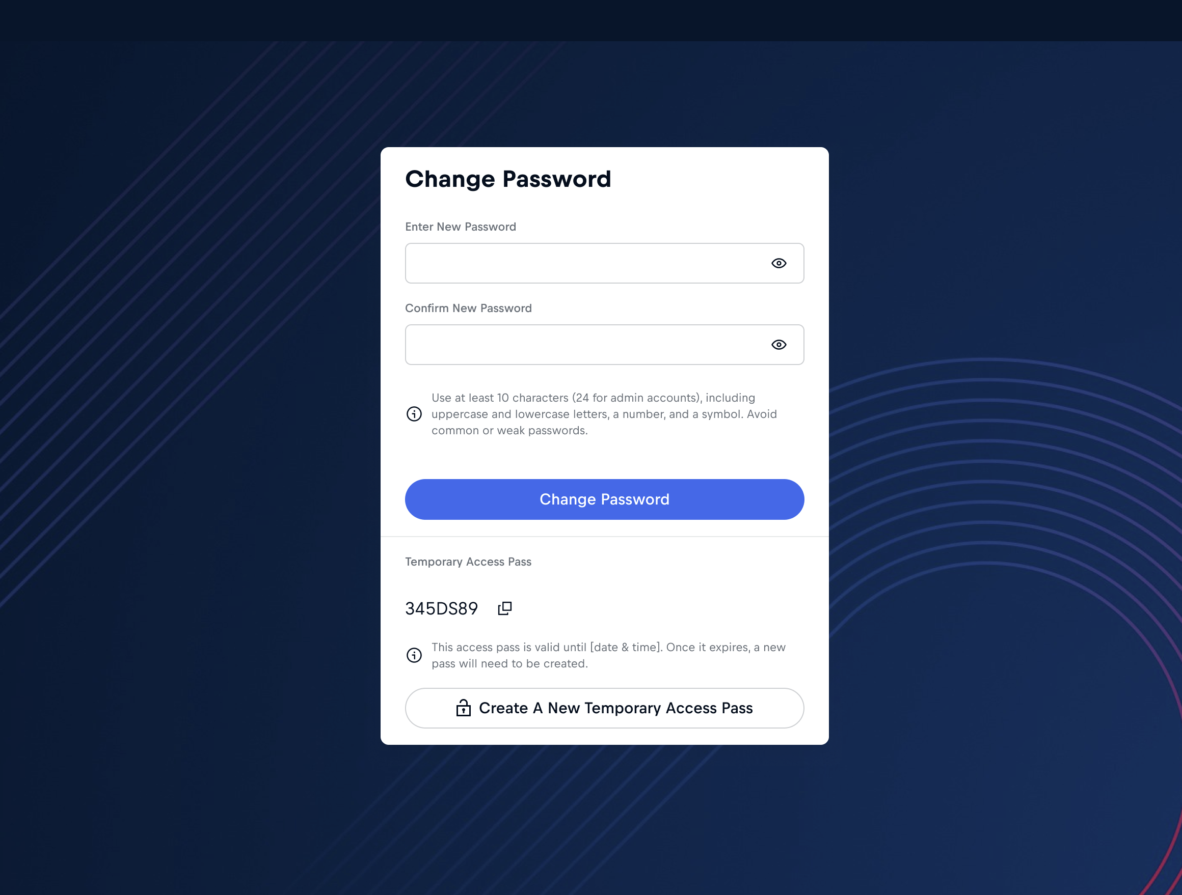 Customer concept TAP and password